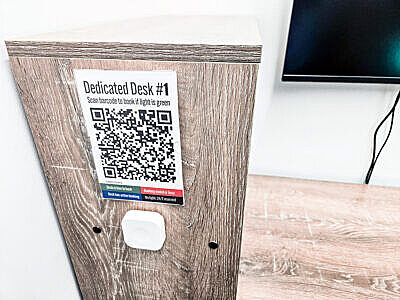 Dedicated Desk Etiquette and How to Use Manual 1 Dedicated Desk barcode and button